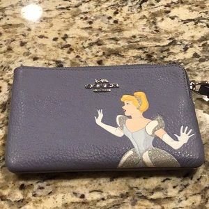 Blue Cinderella coach wristlet